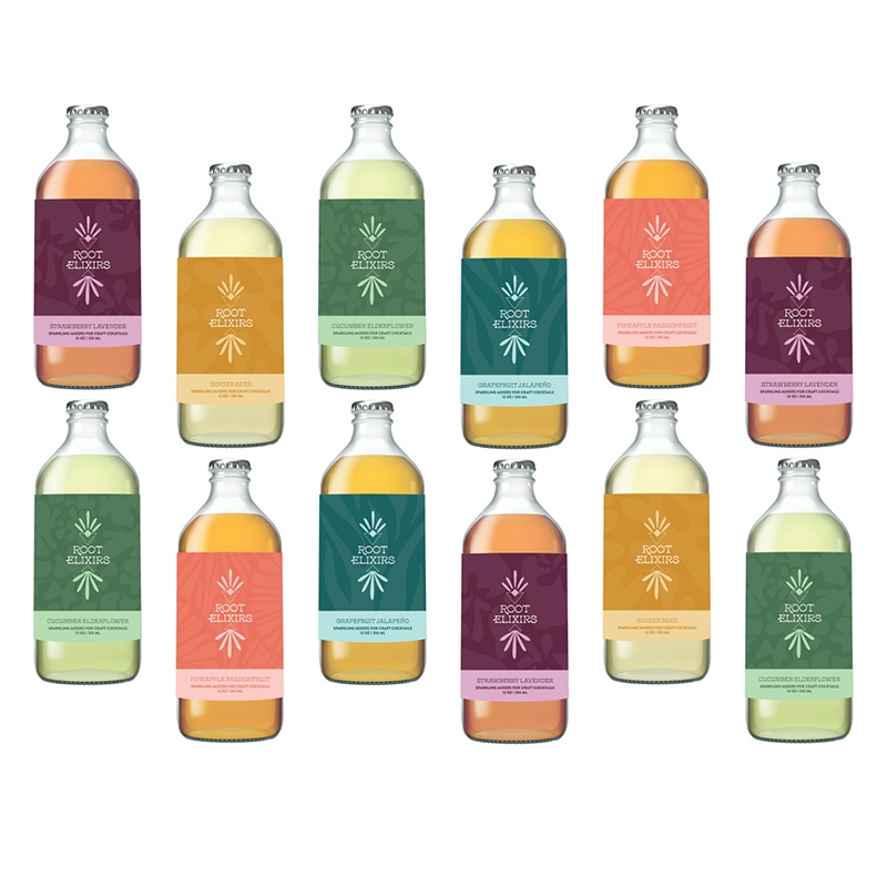 Root Elixirs Sparkling Mixers Variety with garnishes (12) image