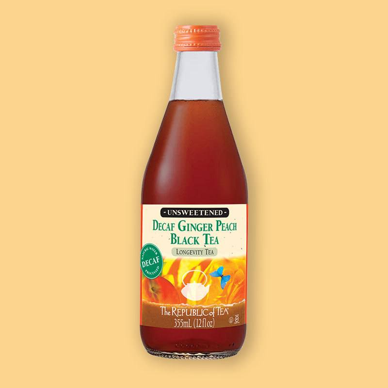 Decaf Ginger Peach Black Tea (Unsweetened) 12 fl oz (Pack of 12