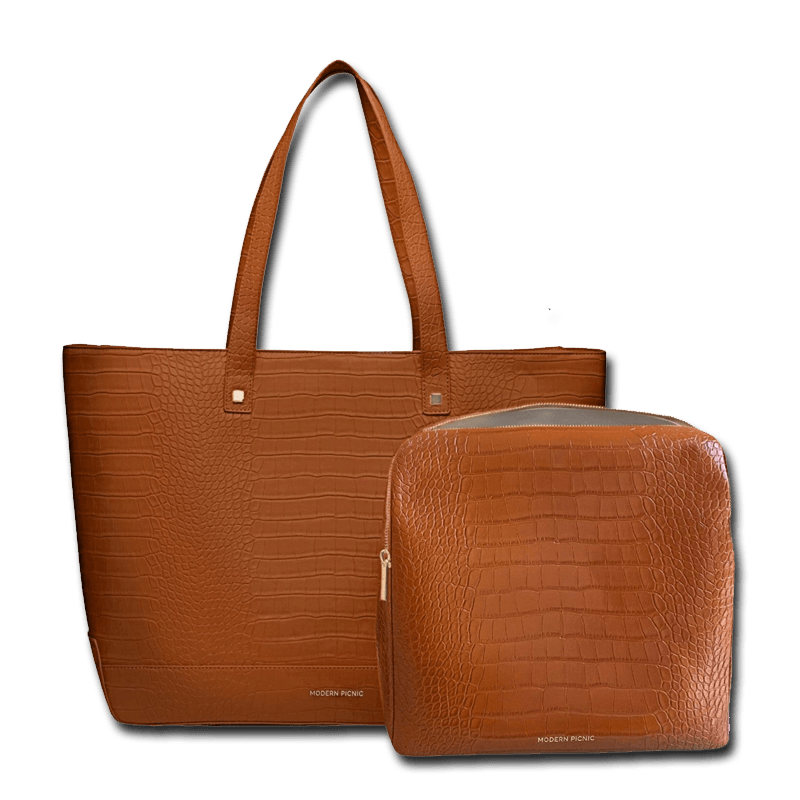 Saddle Croc Tote Vegan Leather SnackMagic Build your own 100