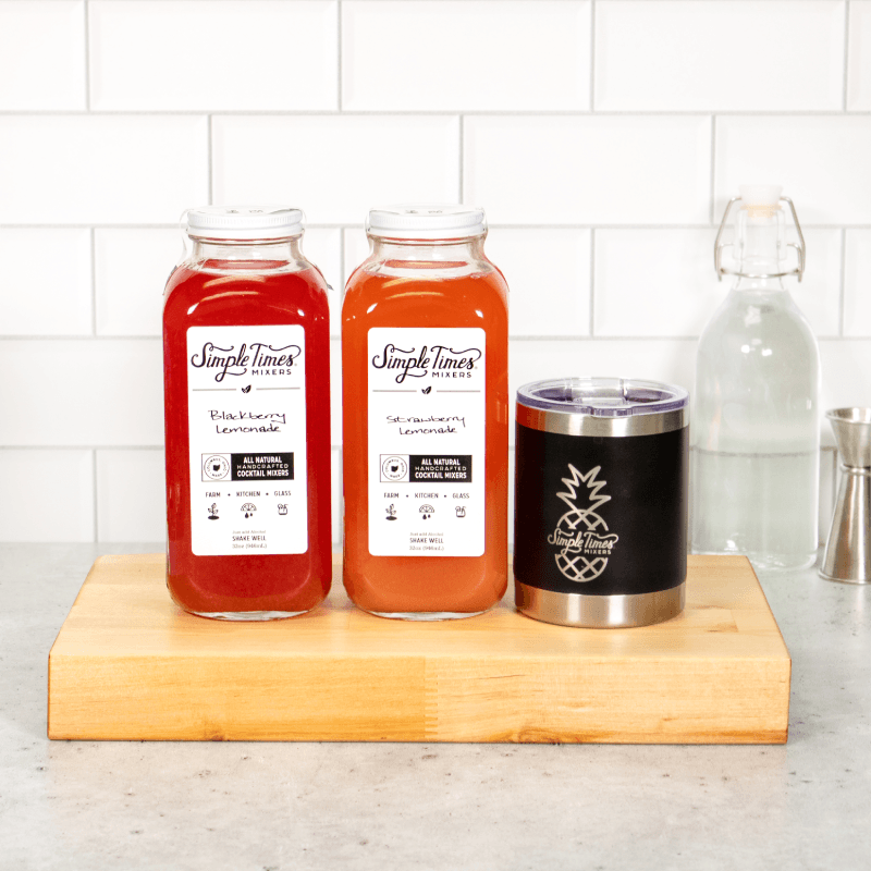 AllNatural Handcrafted Cocktails Mixers Lemonade Tumbler Bundle