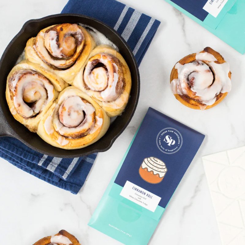 Cinnamon Roll White Chocolate Bars (4) 3.5oz each image