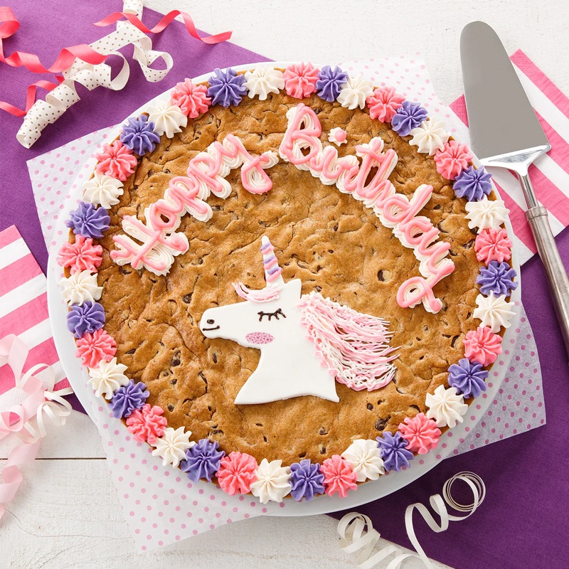 Happy Birthday Unicorn Cookie Cake (16 inch) image