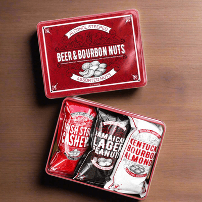Beer & Bourbon Liquor Nuts Men's Gift Tin