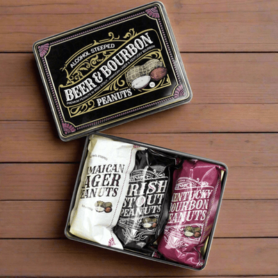 Beer & Bourbon Liquor Peanuts Men's Gift Tin