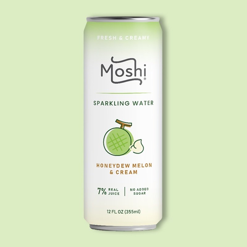 Moshi Sparkling Water - Honeydew Melon + Cream 12 oz image