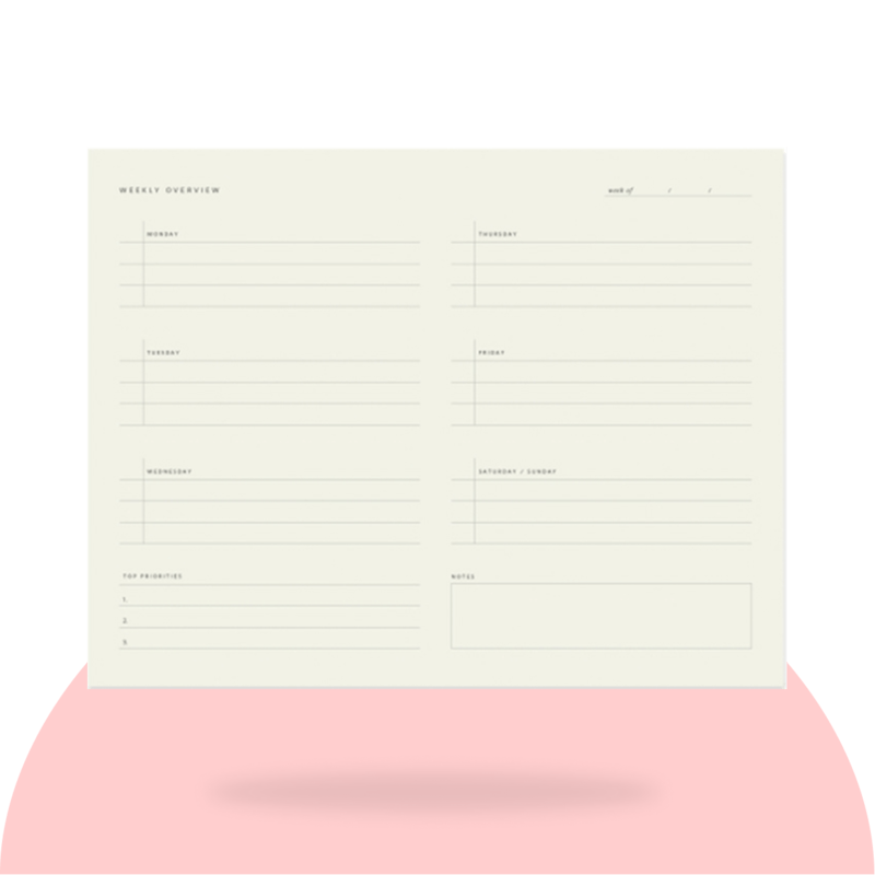 Weekly Overview Notepad image
