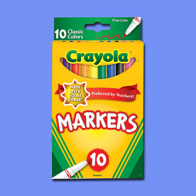 Crayola Marker Class Thin 10 (Pack of 12) Snackmagic Build
