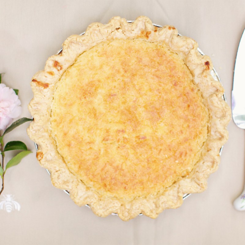 FRENCH COCONUT CUSTARD PIE image