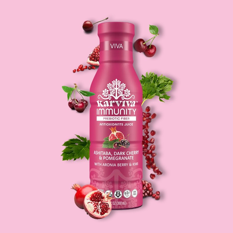 Ashitaba, Dark Cherry & Pomegranate Whole Plant Juice 12 fl oz image