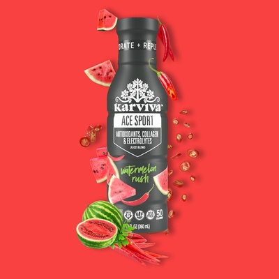 Watermelon Rush ACE Collagen Recovery Juice 12 fl oz