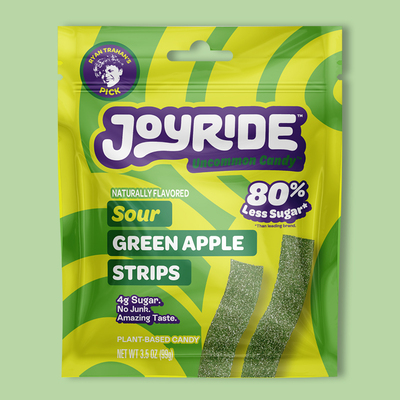 Sour Green Apple Strips 3.5 oz
