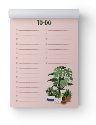 Monstera Plants To-Do Notepad image