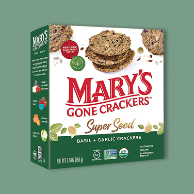 Super Seed Basil & Garlic Crackers 5.5 oz image