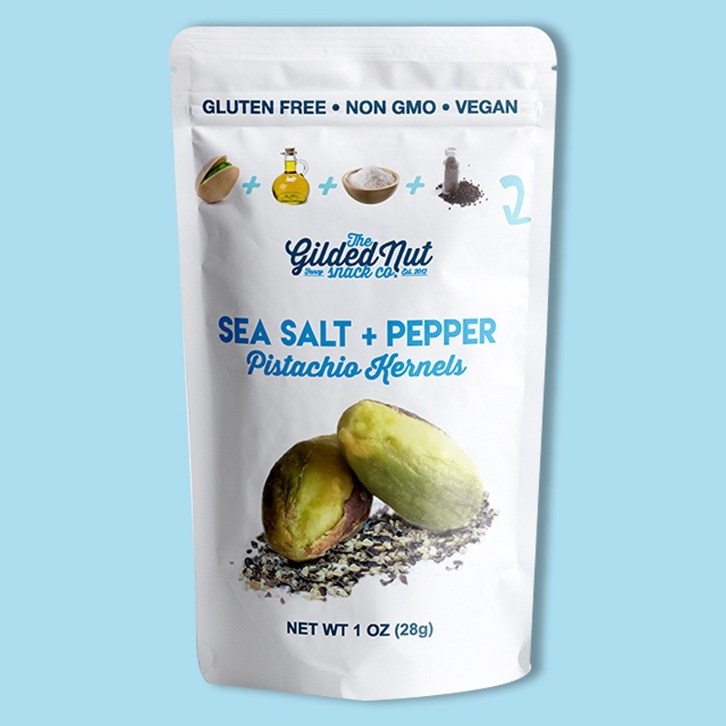 Sea Salt + Pepper Pistachio Kernels 1 oz image