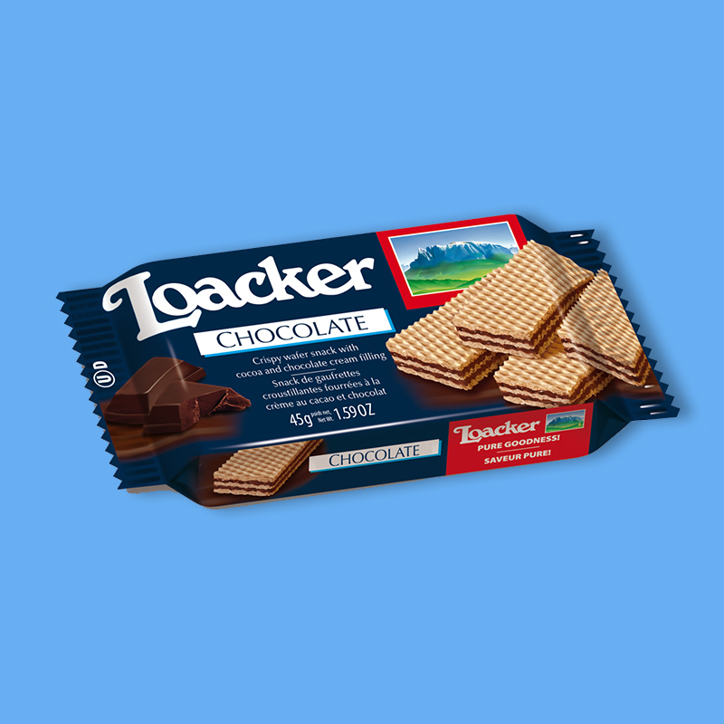 Loacker Crispy Wafer Cookies with Chocolate 1.59 oz image