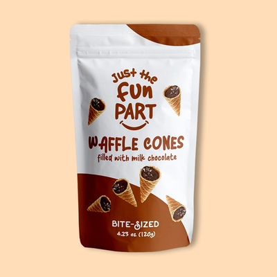 Milk Chocolate Filled Mini Waffle Cones 4.23 oz image