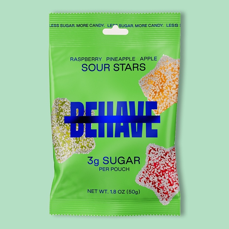 Raspberry Pineapple Apple Sour Stars 1.8 oz image