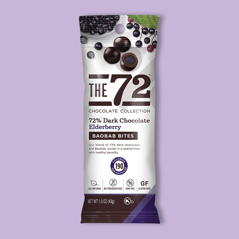 72% Dark Chocolate Elderberry Baobab Bites 1.5 oz image