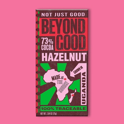 Toasted Hazelnut Dark Chocolate Bar 2.64 oz