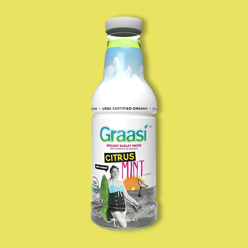 Citrus Mint Organic Barley Water 16 fl oz image