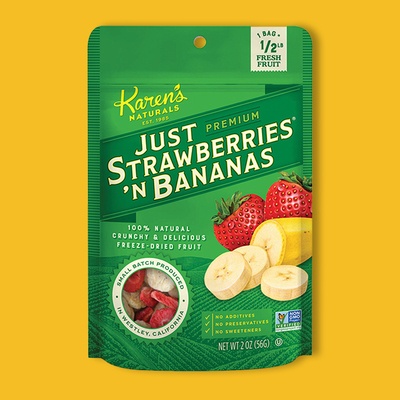 Crunchy Strawberries 'N Bananas Freeze-Dried Fruit 2 oz image