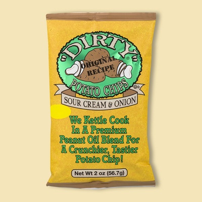Dirty Potato Chips Sour Creame & Onion 2 oz image