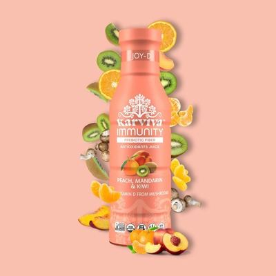 Peach-Kiwi Vitamin C Vitamin D Whole Plant Juice 12 fl oz image