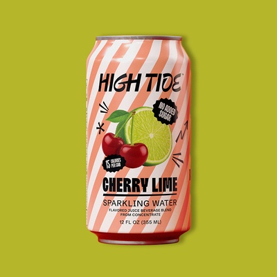 Cherry Lime Sparkling Water 12 fl oz image