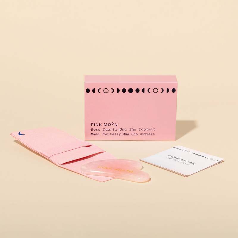 Rose Quartz Gua Sha Facial Toolkit image