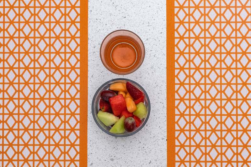 Breeze Block double-sided Woven Placemat - Orange image