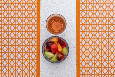 Breeze Block double-sided Woven Placemat - Orange image
