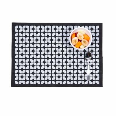 Breeze Block double-sided Woven Placemat - Black image