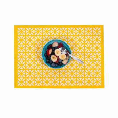 Breeze Block double-sided Woven Placemat - Yellow image