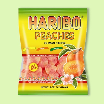 Haribo Peaches Gummi Candy 5 oz