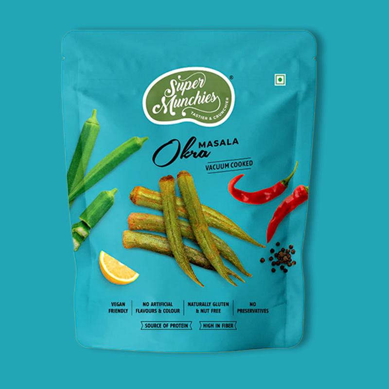 Masala Okra Vacuum Cooked Chips 1 oz image