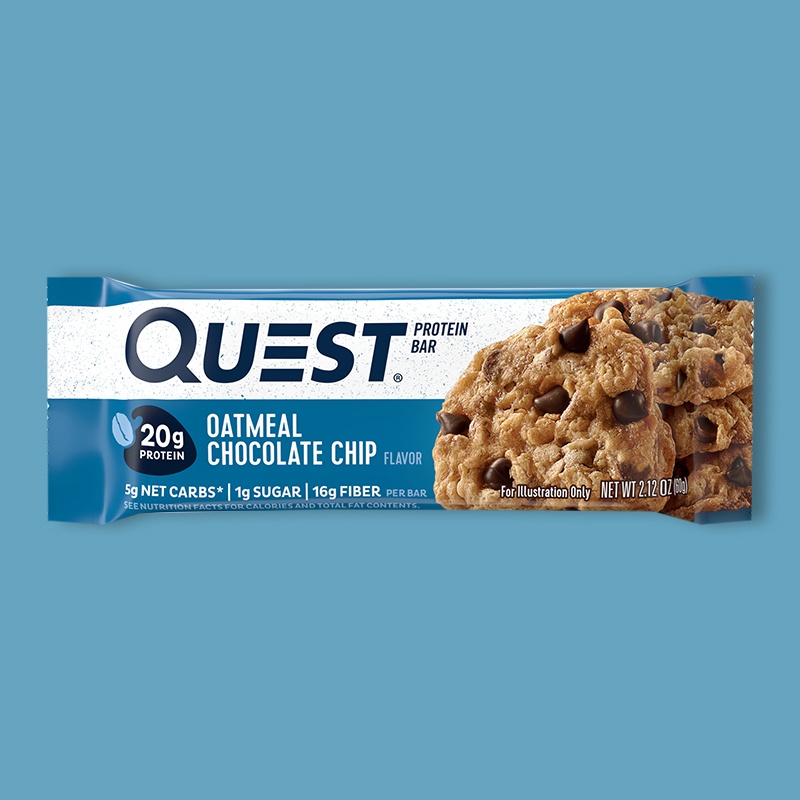 Quest Nutrition Oatmeal Chocolate Chip Protein Bar 2.12 oz image