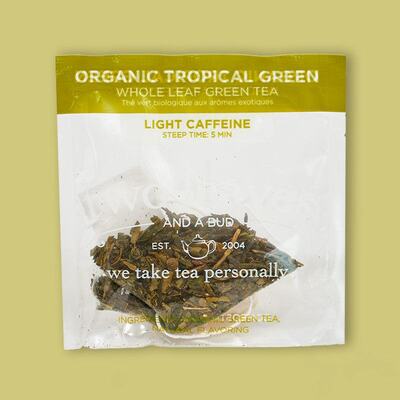 Organic Tropical Green Tea Sachet .14 oz image