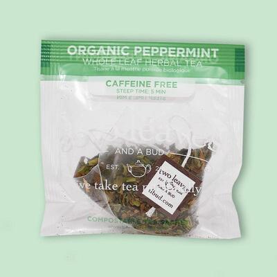 Organic Peppermint Tea Sachet .14 oz image