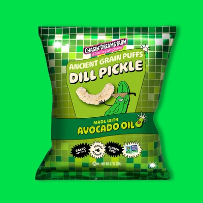 Dill Pickle Crunchy Ancient Grain Puffs 0.7 oz