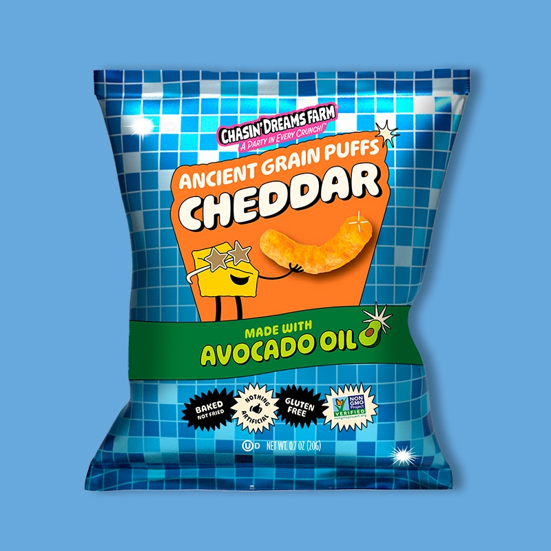 Cheddar Crunchy Ancient Grain Puffs 0.7oz  image