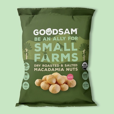Organic Macadamia Nuts, Dry Roasted & Salted 1 oz