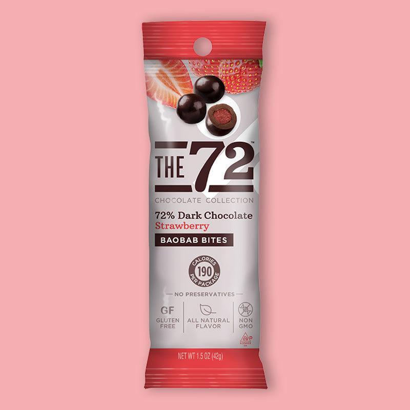Strawberry 72% Dark Chocolate Baobab Bites 1.5 oz image