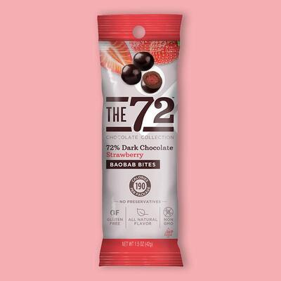 Strawberry 72% Dark Chocolate Baobab Bites 1.5 oz