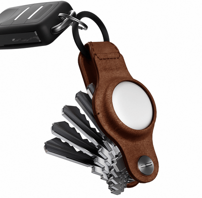KeySmart® Air Leather | Compatible With Apple Airtag | Organize Up To 5 Keys image