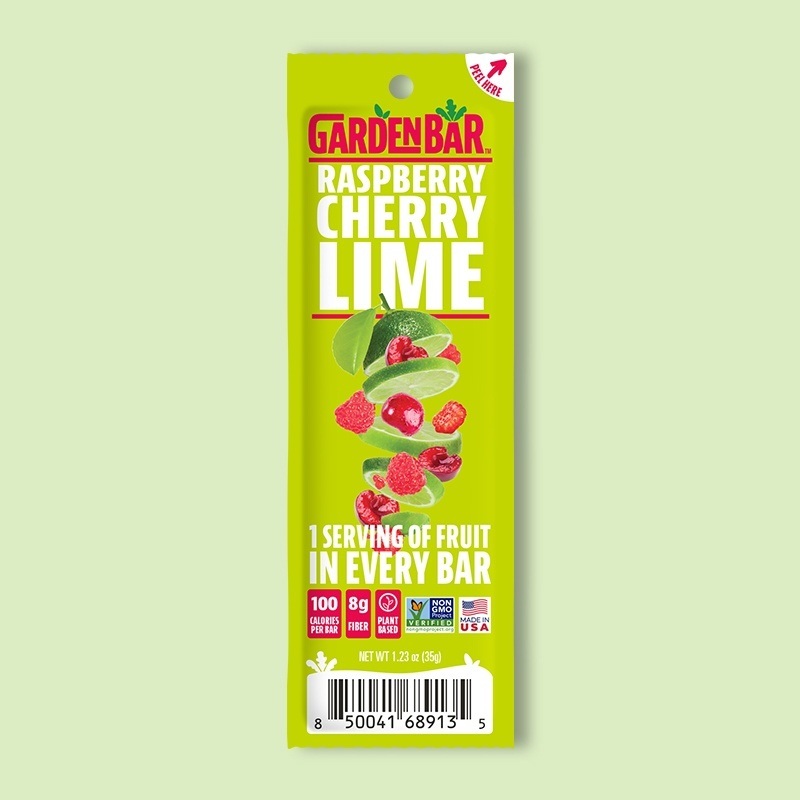 Raspberry Cherry Lime Dehydrated Fruit Bar 1.23 oz image