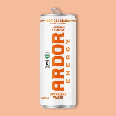 Organic Tropical Mango Sparkling Water 12 fl oz image