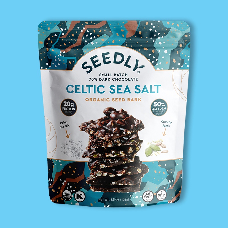 Celtic Sea Salt Dark Chocolate Seed Bark 3.6 oz image