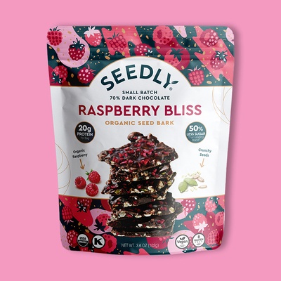 Raspberry Bliss Dark Chocolate Bark 3.6 oz image