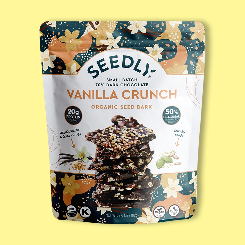 Vanilla Quinoa Crunch Dark Chocolate Bark 3.6 oz image