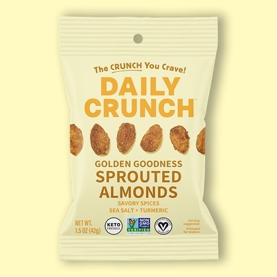 Golden Goodness Sprouted Almonds 1.5 oz